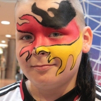 Fussball Fan Schminken, Rathaus Center,Ludwigshafen 2016 (14)