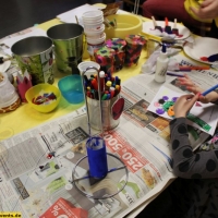Recycling Basteln, Glitzer Tattoos, Maskottchen Messe (80)