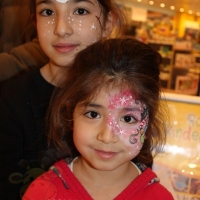 Kinderschminken Weihnachten, Kaufhof Mannheim (25)