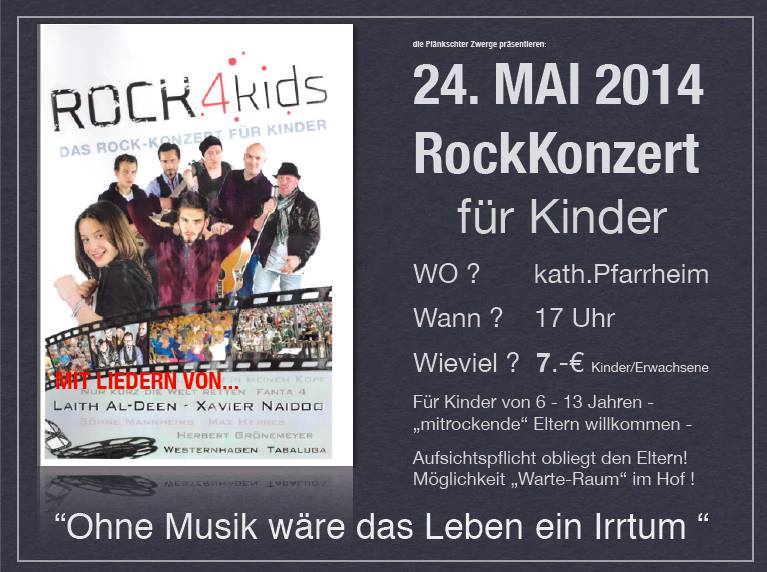 Rock4Kids, Konzert Plankstadt