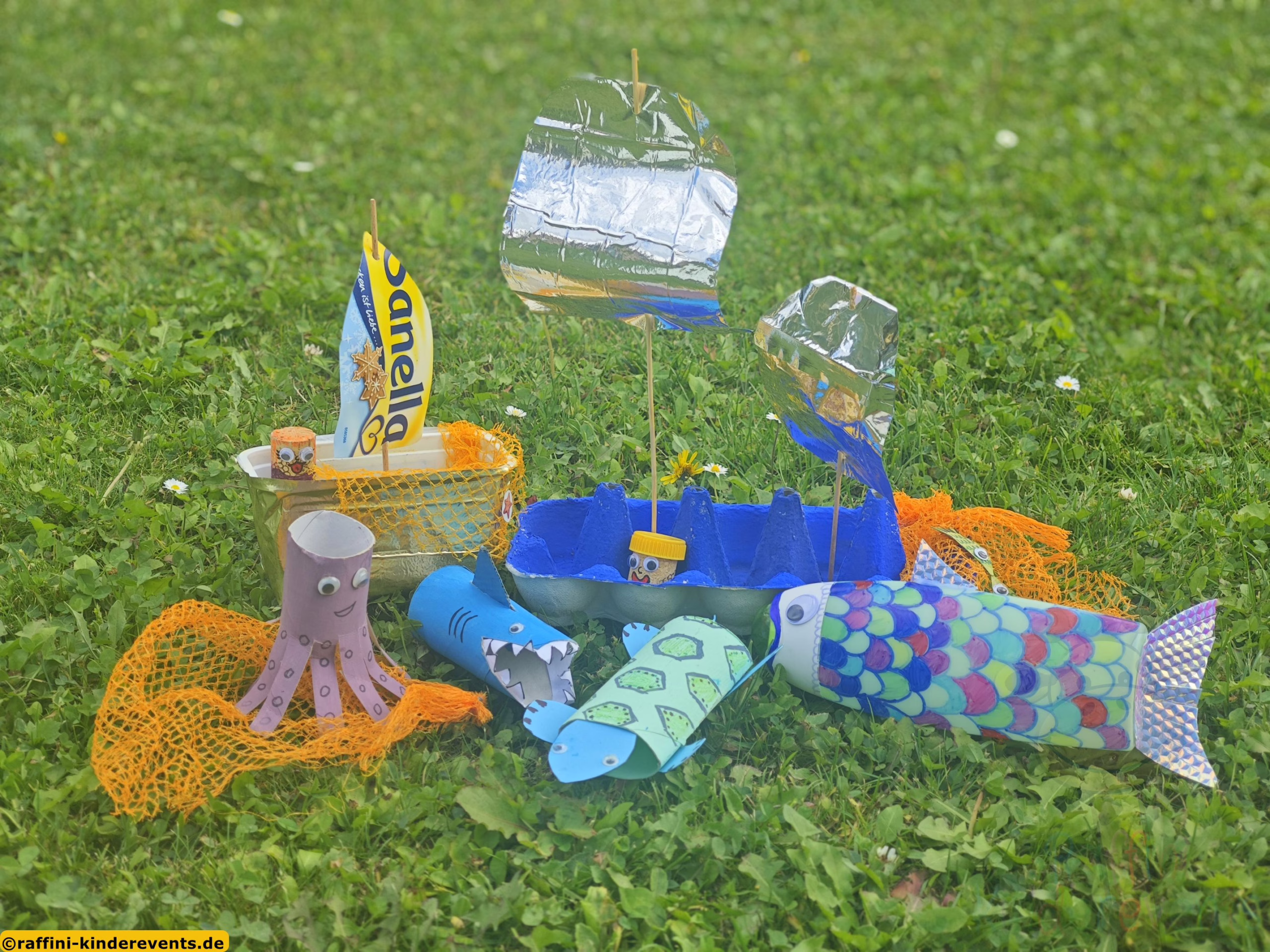 Recycling Basteln mit Kindern, T.d.o.T. Wasserwerk Mannheim Käfertal