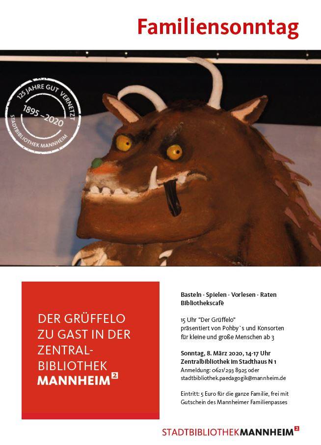 Familiensonntag mit Grueffelo, Zentralbibliothek Mannheim