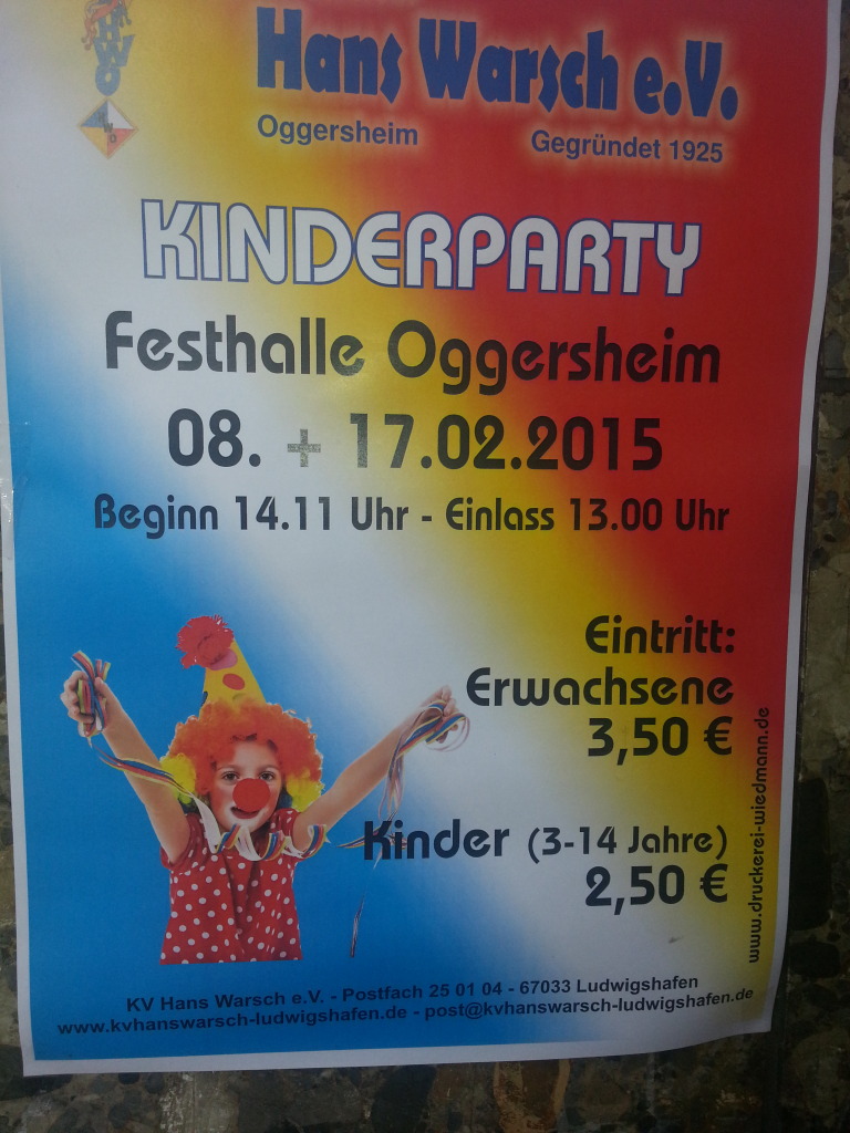 Kinder Faschingsparty 2015
