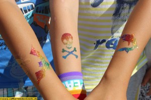 Glitzer Tattoos, Freibad Wachenheim