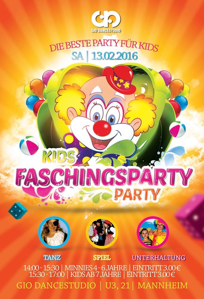 Kids Faschingsparty Gio Dance Mannheim