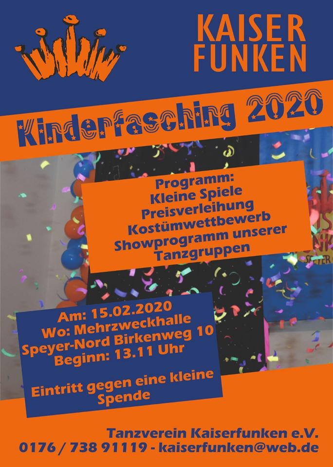 Kinderfasching Kaiserfunken Speyer