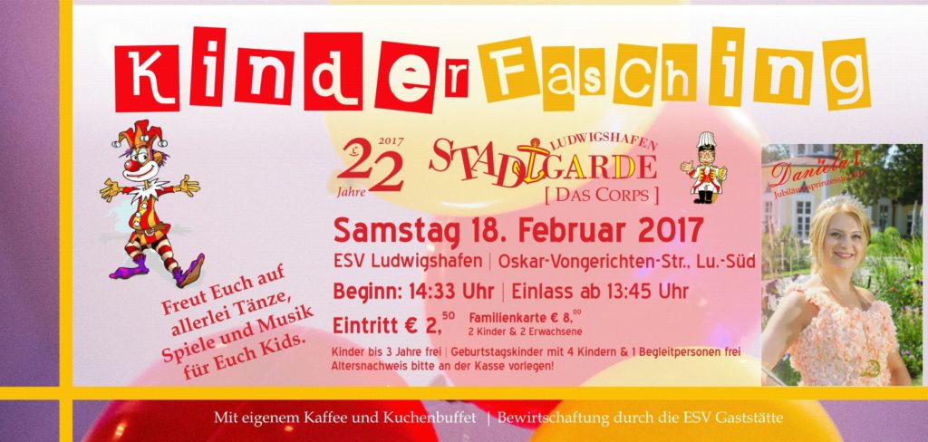 Kinderfaschingsfete Ludwigshafen 2017