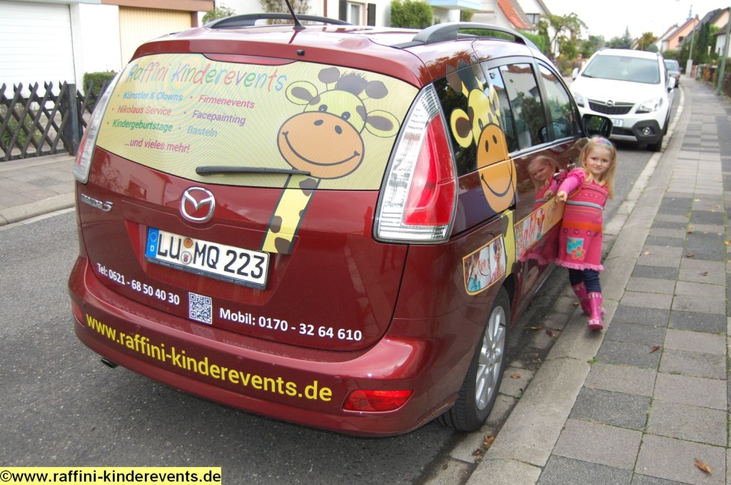 Raffini Kinderevents - Autowerbung