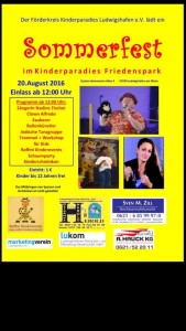 Sommerfest 2016 Kinderparadies Ludwigshafen