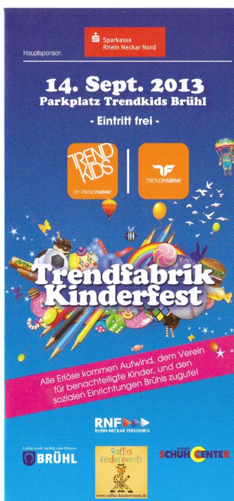 Trendfabrik Kinderfest mit Raffini Kinderevents - Bruehl 14.09